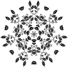 Abstract floral silhouette
