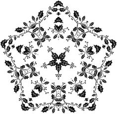 Black ivy ornament