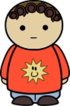 Kid with curly hair