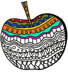 Decorated apple