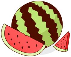 Watermelon and slices