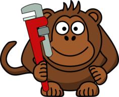 Monkey with wrench