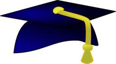 Blue academic hat