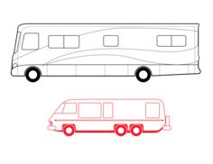 Two recreational vehicles