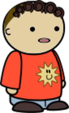 Astonished boy