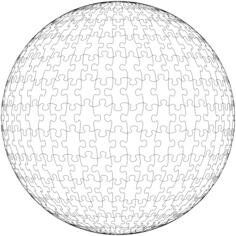 Spherical jigsaw puzzle