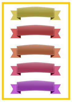 Colorful ribbons set