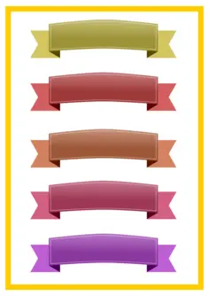 Colorful ribbons set
