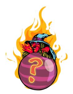 Crystal ball and a witch
