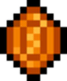 Pixel orange gem