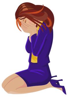 Upset woman