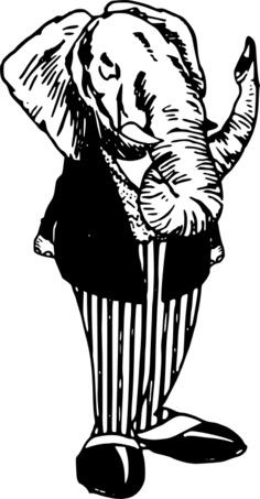 Elephant in a suit