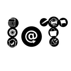 Internet icon silhouette
