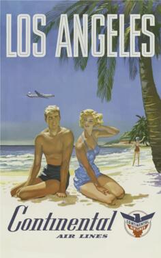 Vintage travel poster for Los Angeles