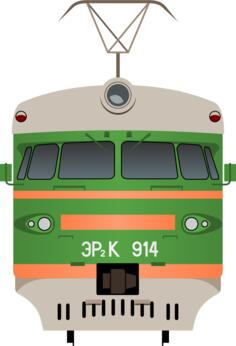 Front view of a train
