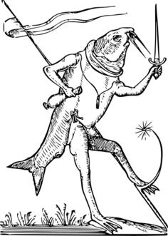 Bizarre animal with a swork