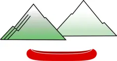 Canoe with mountains