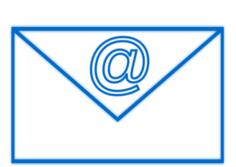 Blue e-mail sign