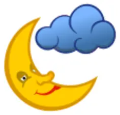 Moon and cloud