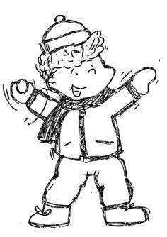 A kid in a snow