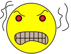 An angry emoticon