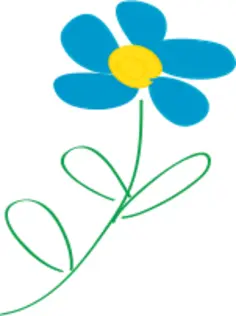 Flower with blue petals