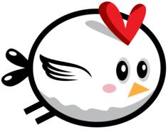 Vector graphics of small white bird