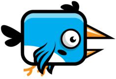 Cartoon vector image of a bird