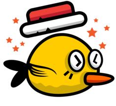 Funky flying bird