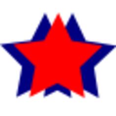 Red and blue stars