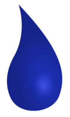 Blue waterdrop