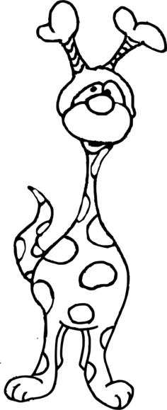 Contour image of a dog
