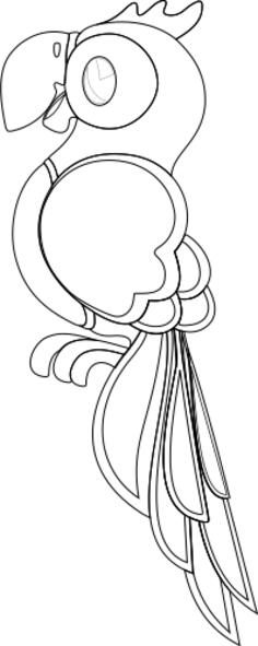 Parrot for coloring book