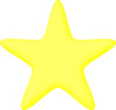 3D yellow star
