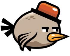 A bird with a red hat