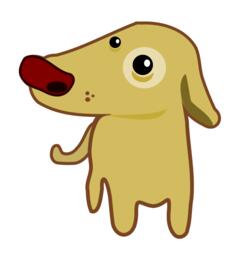 Cartoon vector image of a dog