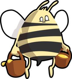 Bee carrying honey