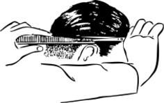 Man getting a haircut