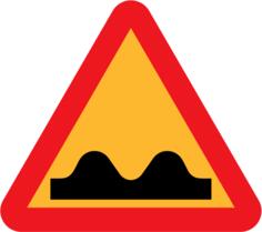 Traffic sign for a speed bump