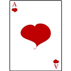 Ace of hearts card