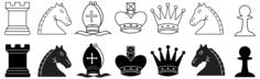 Chess pieces vector