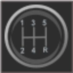 Gear shift knob vector icon