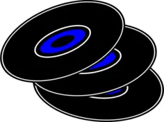 Vector graphics of vinyl records
