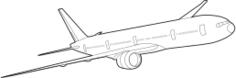 Boeing 777 vector image