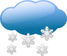 Dark blue weather forecast icon for snow vector illustration
