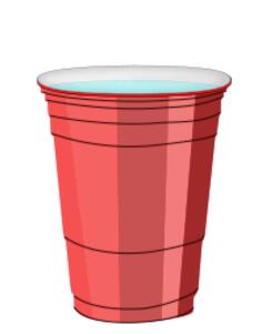 Red plastic cup vector clip art