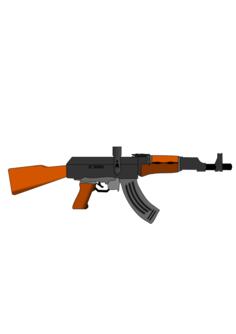 AK47 gun vector image