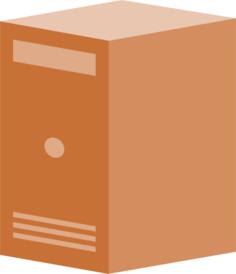 Brown net server vector graphics