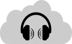 Cloud music vector illustration