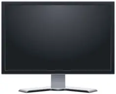 Flatscreen LCD monitor frontview vector image